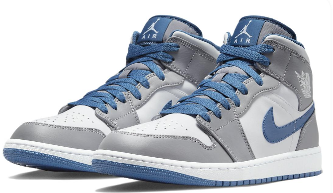 Air Jordan 1 Mid 'Cement Grey/True Blue' | DQ8426-014